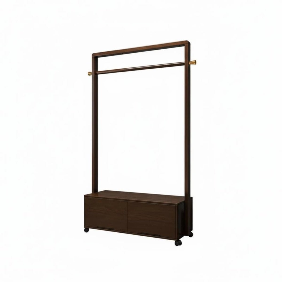 Stable Frame Rolling Clothing Rack Portable Mobile Clothes with Storage Cabinet Easy Assembly High Load Capacity for Apartment Dwellers, Homeowners, Bedroom, Entryway, Dressing Room, Retail Shop
