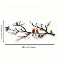 Birds on Branch Wall Decor Lightweight Metal Tree Wall Decor Elegant for Bedroom