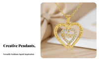 Heart Locket Necklace Mother's Day Gift Mom Heart Necklace for Wife, Girlfriend