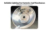 Non-Attractive Stainless Steel Dome Reflector Waterproof Stainless Steel Dome Shade Heavy-Duty for Warehouse, Factory, Workshop