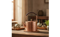 Heat-Insulating Copper Kettle Handmade Tea Kettle with Spout Traditional Copper Teapot Vintage for Kitchen