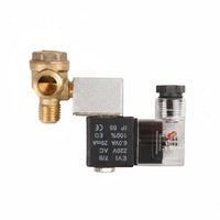 Oil-Non-Oil Compatible Male Threaded Compressor Valve Direct Replacement Air Compressor Solenoid Valve Quiet Operation Easy to Install