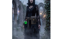 Belt Pouch with Potion Bottle Witchy Gothic Belt with Bottle Faux Leather Accessory for Costume Parties