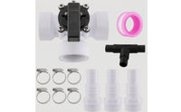 Corrosion-Resistant Three-Way Diverter Valve Threaded 3-Way Diverter Valve Manual Hose Adapter with Hose Clamps Universal for DIYers