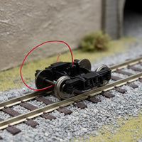 2 Pieces Sturdy Construction HO Scale Truck Assembly Assembly Conductive Pickup Model Train Underframe Assembly Electrical Connection Model Train Wheel Set Model Display Project
