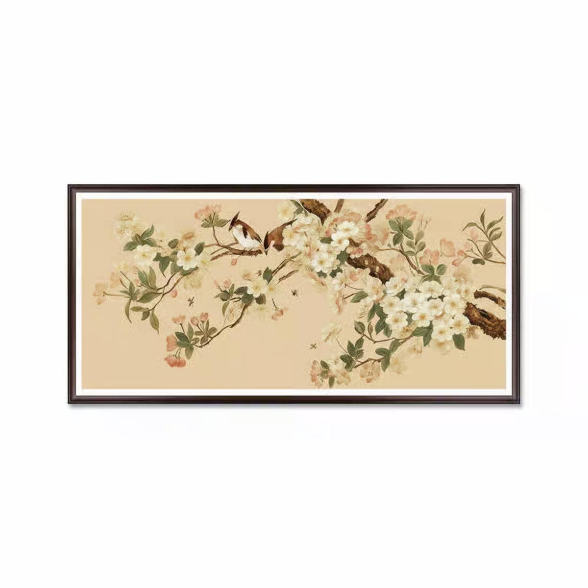 Traditional Symbolism Chinese Type Cross-Stitch Kit Beginner Friendly Bird and Flower Needlepoint Kit Vivid Colors for Living Room, Bedroom