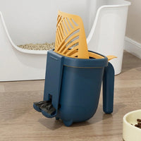 2-in-1 waste collector and Storage Box, combined waste collector with Cat Waste Bin PP Material Holder Tool for Cat Owner Gifts