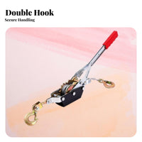Powerful Ratcheting System Double Hook Cable Puller Long-Lasting Manual Wire Rope Tightener Labor-Saving for Mechanics, Workshops, Garages
