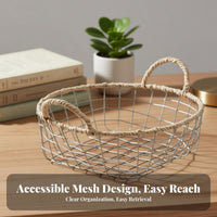 Countertop Utility Basket Space-Saving Vanity organizer Sturdy Construction