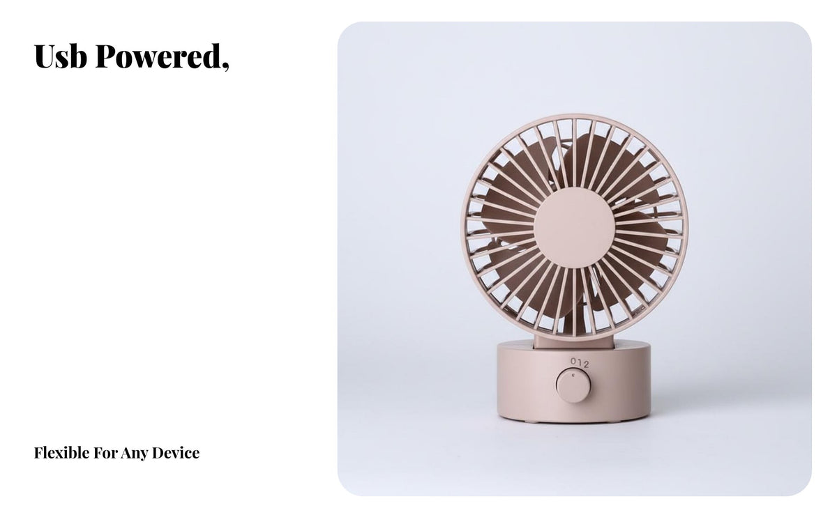 Mini Desk Fan Adjustable Angle USB Electric Fan Strong Wind Portable Electronics for Students, Office Workers, Dormitory, Travel, Outdoor
