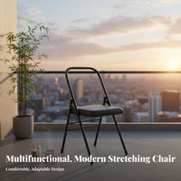 Foldable Design Folding Stretching Chair Multi-Functional Stretching Chair Stable Structure Fitness Equipment Sturdy Construction for Beginners, Seniors, Home Gym