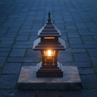 Thai Design Wood Lamp Decorative Wooden Wall Lamp Home Lighting Warm Light for Patio
