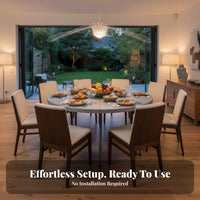Round Folding Table Space-Saving Foldable Round Table Easy to Clean Household Furniture for Homeowners, Institutions