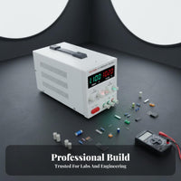 Stable Output Adjustable DC Power Supply Precise Adjustment Knobs Digital Bench Power Supply Short Circuit Protection AC to DC Converter Multiple Protections for Electronics Hobbyists, Amateur Radio Operators, Workshop, Repair Shop, Workbench, Desktop
