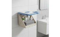 Foldable Wall Art Storage Box Peel-and-Stick-Effortless Installation Foldable Wall Art Shelf Wall Mounted Clothes Holder