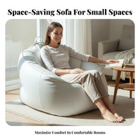 Stain-Resistant Pear-Shaped beanbag Chair Comfortable Floor Seating Easy to Clean Indoor Furniture Space-Saving for Adults, Students, Bedroom, Living Room, book niche, Home Theater