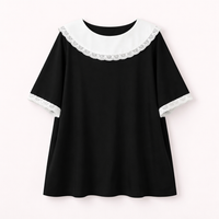 Ladies Short Sleeve Blouses in Soft Fabric for Summer Wear, Plus Size Casual Shirts up to 7XL for Comfortable Fit