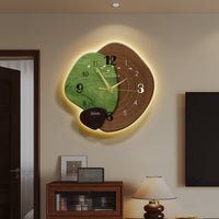 Wall Clock Illumination Lighted Wall Clock Artistic Decor Abstract Art Timepiece for Living Room, Bedroom, Office