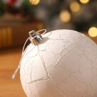 Christmas Tree Hanging Decorations Crackle Finish Ornament Set Festive Ball Ornaments for Event Planners, Birthday, Easter Decor, Party Supplies