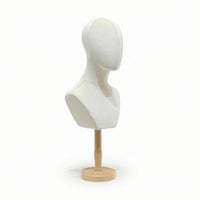 Mannequin Head with Shoulders Lightweight Mannequin Bust with Shoulders Soft Premium for Boutiques, Product Photography