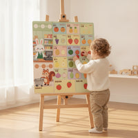 Educational Felt Learning Board Sensory Felt Board Toy Interactive Play Kit Preschool for Toddlers, Preschoolers, Kids, Classroom, Playroom, Nursery