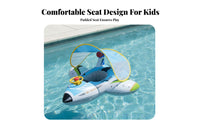 Anti-Rollover Inflatable Shell Swim Seat Gentle Leg Holes Glitter Mermaid Tail Buoyancy Device Fun Design for Parents, Beach