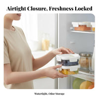 4-Compartment Food Container Microwave Safe Refrigerator Organizer Airtight closure