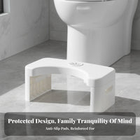 Toilet Squatting Stool Anti-Slip Surface Footrest Sturdy Construction for Home