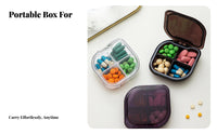 8-Compartment Box everyday pharmaceuticals Management medication Organizer Portable