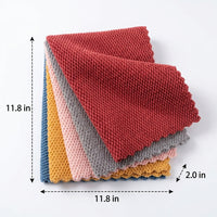 Jacquard Cleaning Cloths Kitchen Towel, 30cm x 30cm Microfibre Towel, Absorbent Microfibre for Dishwashing, Countertop and General Cleaning