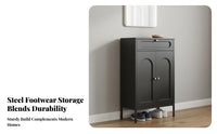 Steel Footwear Storage Unit with Doors Large Capacity Shoe Organizer Sturdy Home Furniture Multi-layer Removable Shelves Suitable for Apartment Dwellers Renters Hallway Home Decoration