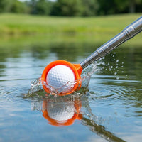 Extendable Golf Ball Retriever, Portable Automatic Locking Golf Ball Picker, Orange Telescopic Retriever for Lakes