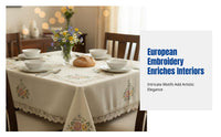 European Hand-Stitched Tablecloth, Ethnic Embroidered Sofa Bed Cover, Classic Home Textile, Tea Table Mat