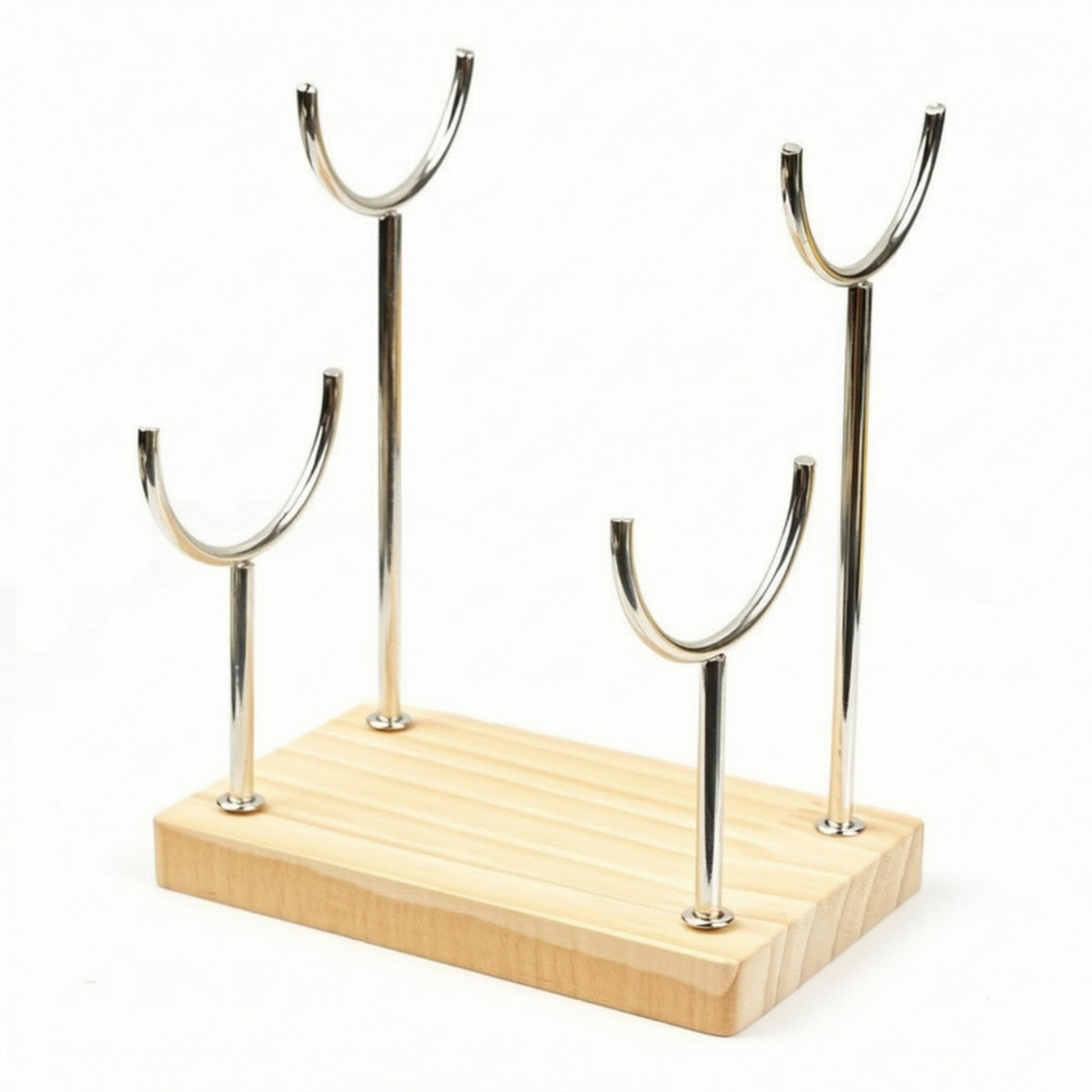Jewelry Stand with Wooden Base Sturdy Necklace Organizer Stand Sturdy