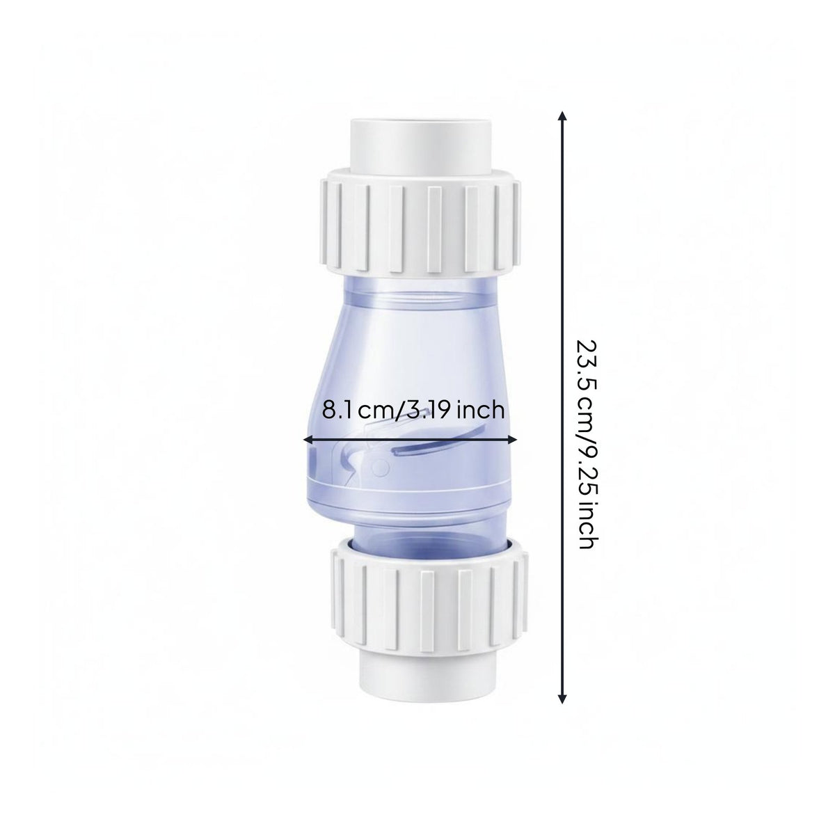 Aquatic-Way Backflow Preventer Pressure-Resistant Transparent Check Backflow Preventer for Filtration System