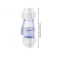 Aquatic-Way Backflow Preventer Pressure-Resistant Transparent Check Backflow Preventer for Filtration System