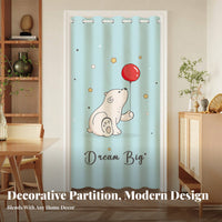 Fabric Partition Screen Heat Insulating Doormanner Curtain Easy Installation