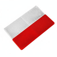 Easy to Install Red White Reflector Plate Long-Lasting Truck Hauling Unit Warning Reflector Universal Fit for Vehicle Owners, Trucks