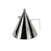 Kettle with Ball Finial Reflective Metal Kettle Figurine Minimalist Ornament for Living Room