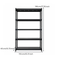 L-Shaped Corner Shelf Space-Saving Multi-Layer Metal Rack Easy Assembly Heavy Duty Warehouse Shelving for Basement, Living Room, Bedroom