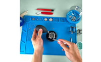Watch Repair Kit Organized Watch Cleaning Kit Silicone Work Mat with Compartments Easy to Clean Repair Mat with Compartments