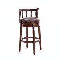 timeless design rotating Stool with Backrest Vintage Design Counter Chair Padded Seat Indoor Seating Built-in Footrest for Bar Owners, Homeowners, Adults, Restaurant, Cafe, Kitchen Island, Dining Room