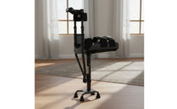 Single Leg Telescopic Mobility Aid Anti Slip Base Telescopic Knee Crutch Hands Free Knee Crutch Left and Right Foot Universal