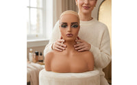 Mannequin Head with Shoulders Authentic Mannequin Head with Stand Professional for Jewelers, Salon Owners, Photography Studios
