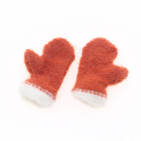 Miniature Knit Mitten Ornaments Handmade Mitten Ornaments Mini Knitted Mittens with Cuffs Small for Decorators