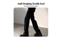 Extra Long Length Split-Hem Flare Trousers Versatile Design Dress Pants Costume Clothing for Cosplayers, Fashion Enthusiasts, Cosplay Events, Themed Parties, Stage Performances, Daily Wear