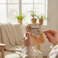 Portable 9-Note Kalimba Compact 9-Key Thumb Piano Beginner-Friendly Wooden Kalimba Easy to Play for Classroom