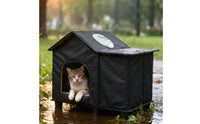 Outdoor Cat House Waterproof Weatherproof Cat House Elevated Design Pet Supply for Garden