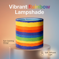 Foldable KD Lampshade for Bedroom, Cylinder Lamp Shade for Table Lamps, Softly Diffusing Light Lamp Shade, Modern Lamp Shade for Office