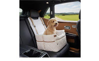 Portable Pet Booster Seat Safe Restraint Straps Car Pet Bed Safety Tether Travel Dog Seat Soft Cover for Medium Dogs, Road Trip